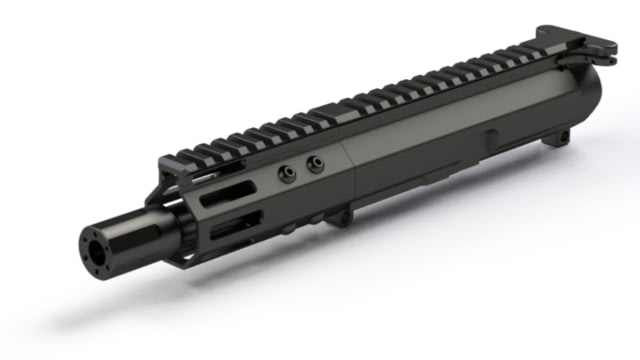 FM Products FM-9 AR 9x19mm Parabellum Rear Charging Upper Receiver 5in Barrel 4in Handguard w/ Blast Diffuser Black - Fm Products
