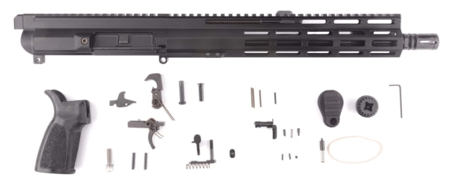 FM Products MIKE-15 .223 Wylde Gen 2 Build Kit 12.5inch Mid Length 4-Position Front Charge 11.75in M-LOK Handguard A2 Flash Hider Black - Fm Products