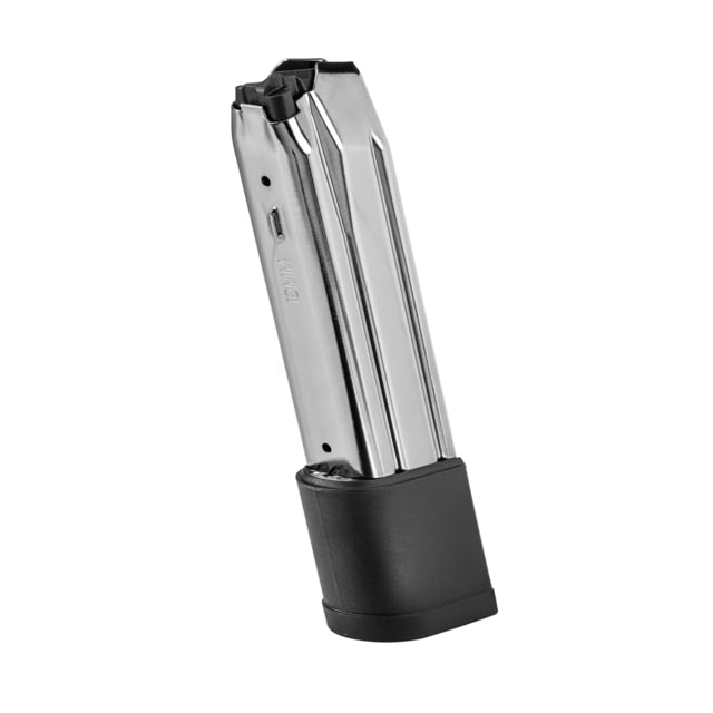 America FN 510 Tactical Pistol Magazine W/ Black Polymer Extended Floorplate 10mm Auto 22 Round Silver/Black 1 Pack Stainless Steel 22RD Ammo
