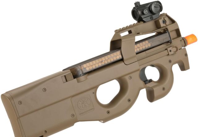 FN Herstal Licensed P90 Full Size Metal Gearbox Airsoft AEG Dark Earth Large - Fn Herstal