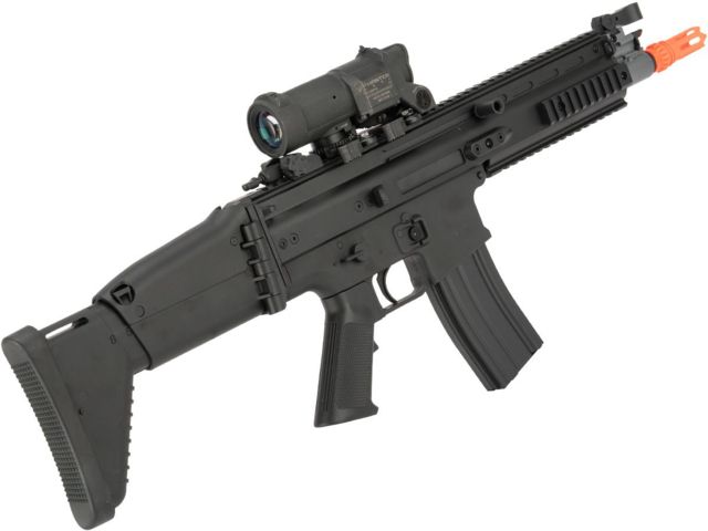 FN Herstal Licensed SCAR-L Airsoft AEG Rifle Polymer Body Black Large - Fn Herstal