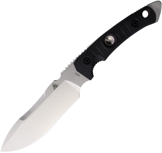 Fobos Knives Tier1-BC Fixed Blade Knife 11.25in Overall 6in Tumbled Finish CPM Magnacut Stainless Steel Blade Shredded Carbon Fiber Handle Black Kydex - Fobos Knives