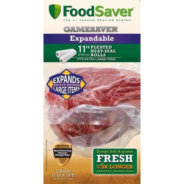 Food Saver GameSaver Bag Rolls Expandable 11 in. x 18 ft. 2pk - Food Saver