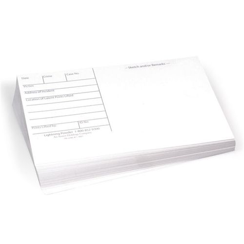 Lightning Powder Backing Cards 5.5 X 8.5 White Pack Of 100 - 1004132 - Forensics Source