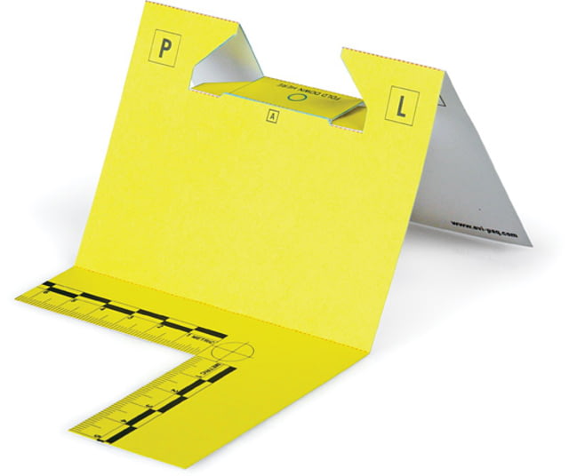Forensics Source Disposable Cutout ID Tents Pack of 100 Yellow - Forensics Source