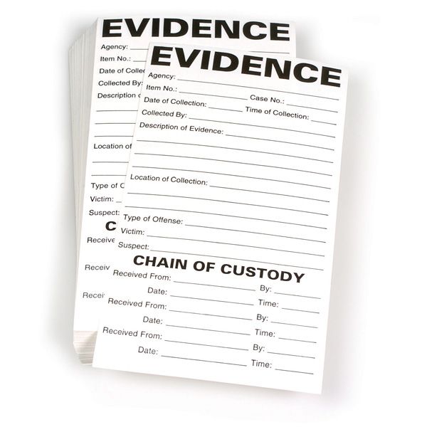 Forensics Source Evidence Label W/chain Of Cust - Forensics Source