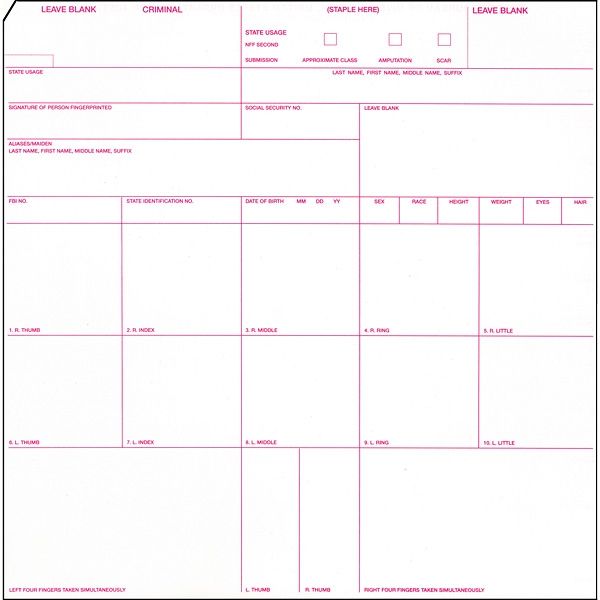 Forensics Source High Contrast Booking Fingerpr - LE 40 - Forensics Source