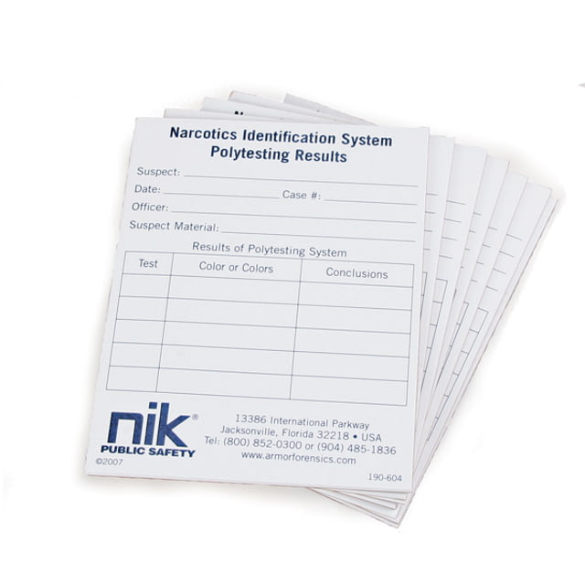 NIK P-10 Polytesting Report Pads - 1004938