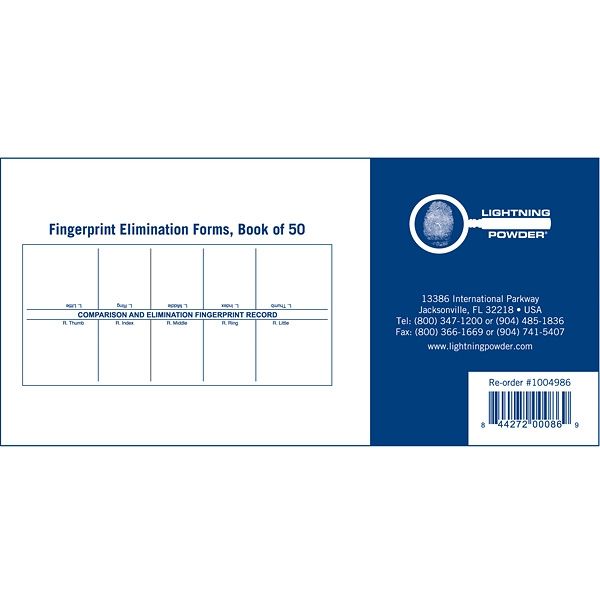 Forensics Source Refill Forms For Elimination K - Forensics Source