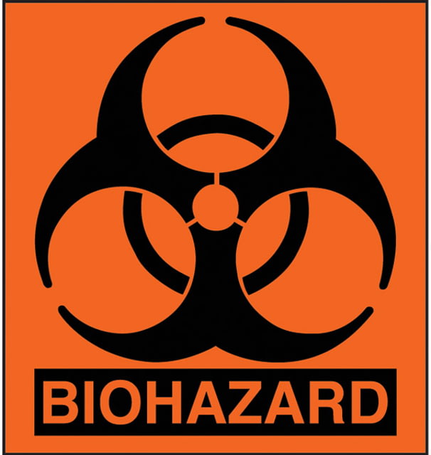 Forensics Source Small Biohazard Label 1x1 100-Pack - Forensics Source