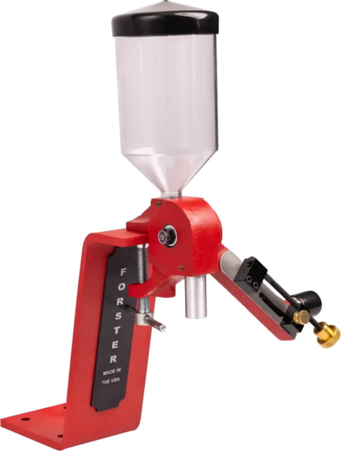 Forster Benchrest Powder Measure With Fine Adjustment And Stand Red - Forster