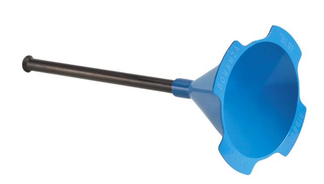 Forster Powder Funnel with Long Drop Tube Blue 11021