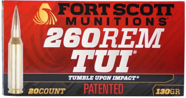 t Scott Munitions .260 Rem 130 Grain CNC Machined Copper Brass Rifle 20 Rounds Ammo