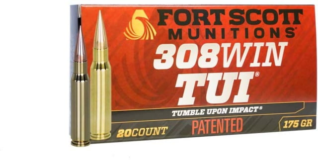 t Scott Munitions .308 SCSR 175 Grain CNC Machined Copper Brass Rifle 20 Rounds Ammo