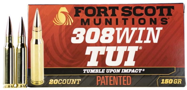 t Scott Munitions .308 Win 150 Grain CNC Machined Copper Brass Rifle 20 Rounds Ammo