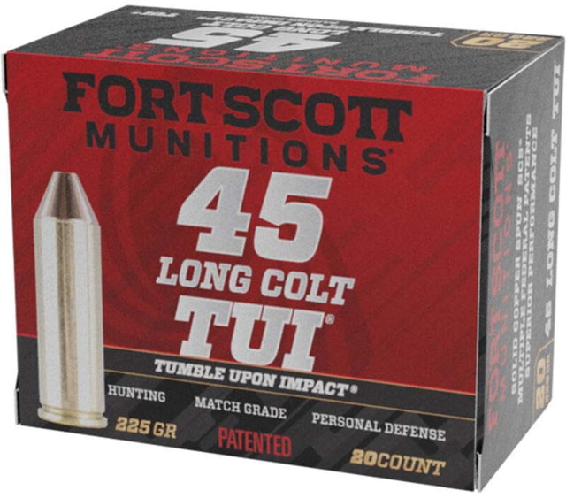 t Scott Munitions .45 Colt 225grain Solid Copper Spun SCS Brass Cased Rifle 20 Rounds Ammo