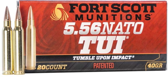 t Scott Munitions .5.56 NATO 40 Grain CNC Machined Copper Brass Rifle 20 Rounds Ammo