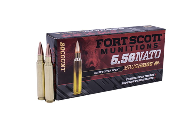 t Scott Munitions 5.56 NATO Copper 62 Grain Centerfire Rifle 20 Rounds Ammo