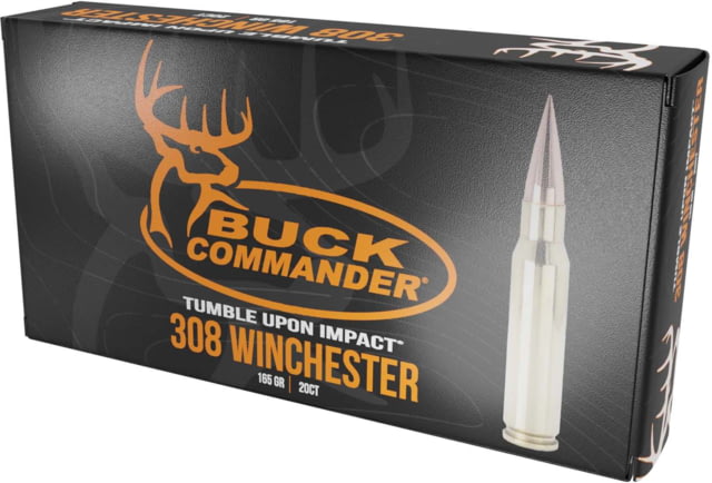 t Scott Munitions Buck Commander .308 Winchester 165 Grain SCS Solid Copper Spun Brass Cased Rifle 20 Rounds Ammo