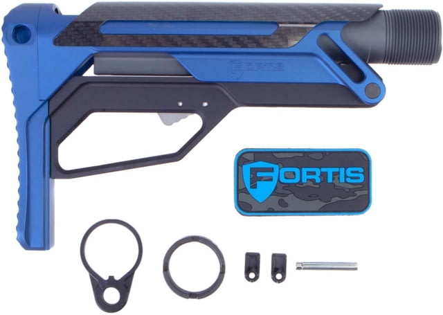 Fortis Manufacturing LA Stock Bundle Pack Cerakoted buffer tube and Standard QD End Plate Blue - Fortis Manufacturing