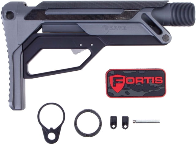 Fortis Manufacturing LA Stock Bundle Pack Cerakoted buffer tube and Standard QD End Plate Grey - Fortis Manufacturing