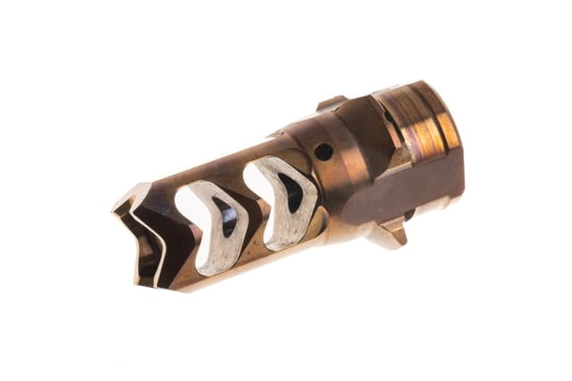 USED Fortis Manufacturing Slipstream Brake 5.56mm Muzzle Device Rose Gold 556-SSMB-174 - Fortis Manufacturing
