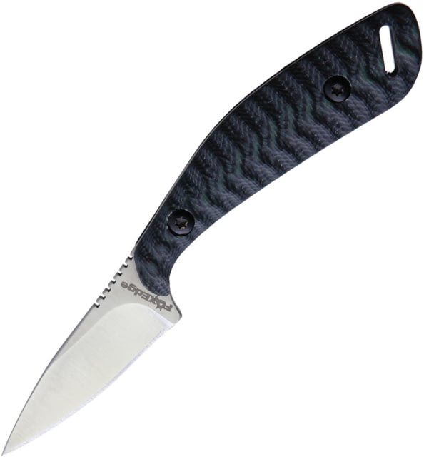 Fox Edge Neck Knife Black/Blue G10 2" satin finish stainless blade Black and blue sculpted G10 handle - Fox Edge