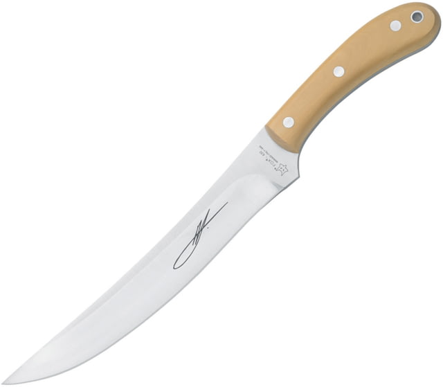 Fox Old Fox Fixed Blade Knife 8.25" satin finish 440C stainless blade Boxwood handle