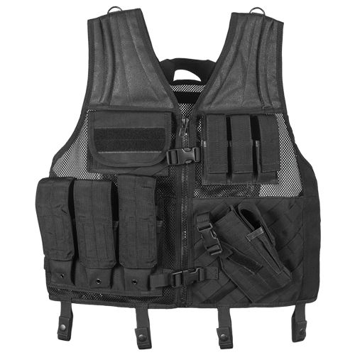 Fox Outdoor Big and Tall Assault Cross Draw Vest Black - Fox Outdoor