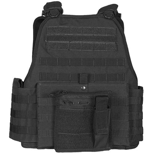 Fox Outdoor Big and Tall Vital Plate Carrier Vest Black - Fox Outdoor