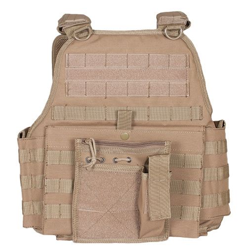 Fox Outdoor Big and Tall Vital Plate Carrier Vest Coyote - Fox Outdoor