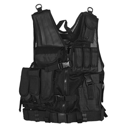 Fox Outdoor Big & Tall Mach 1 Tactical Vest Black - Fox Outdoor