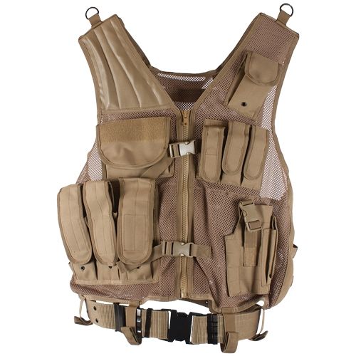 Fox Outdoor Big & Tall Mach 1 Tactical Vest Coyote - Fox Outdoor