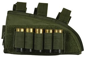 Fox Outdoor Butt Stock Cheek Rest - Shotgun Olive Drab - Left 0995982 - Fox Outdoor