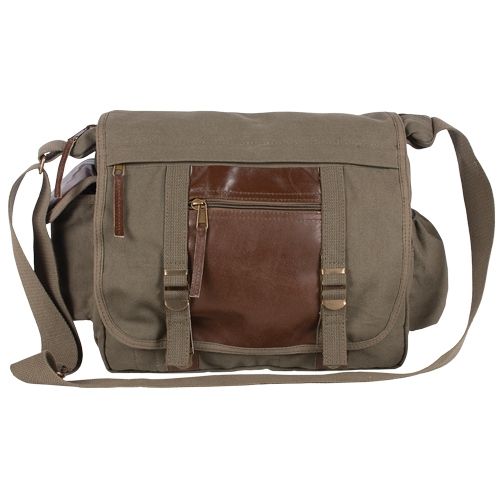 Fox Outdoor Deluxe Concealed-Carry Messenger Bags Olive Drab - Fox Outdoor