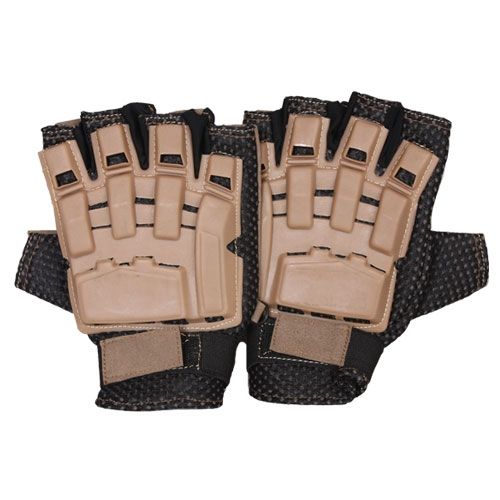 Fox Outdoor Half Finger Tactical Engagement Gloves Coyote Large - Fox Outdoor