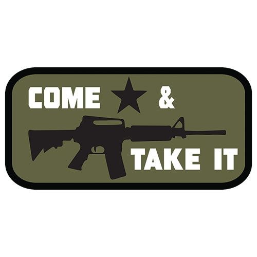 Fox Outdoor Medical and Morale Patches Come & Take It - Olive Drab - Fox Outdoor