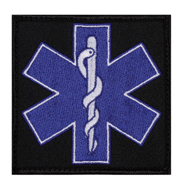 Fox Outdoor Medical and Morale Patches EMT Black/Blue - Fox Outdoor