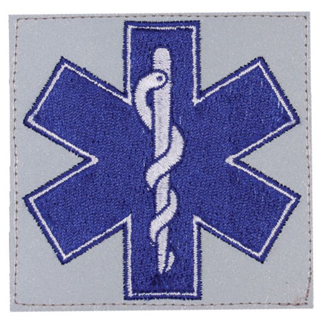 Fox Outdoor Medical and Morale Patches EMT Reflective/Blue - Fox Outdoor