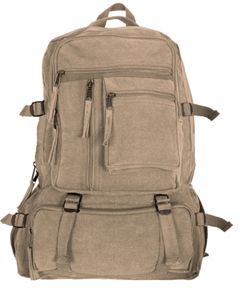 Fox Outdoor Retro Cantabrian Excursion Rucksack No Leather Trim Khaki 0995985 - Fox Outdoor