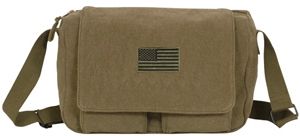 Fox Outdoor Retro Departure Shoulder Bag Olive Drab USA Flag 0995982 - Fox Outdoor