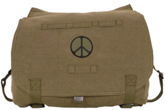 Fox Outdoor Retro Hungarian Shoulder Bag Olive Drab Peace Sign 0995988 - Fox Outdoor