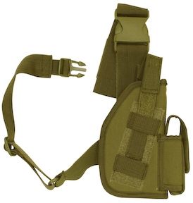 Fox Outdoor SAS Tactical Leg Holster Coyote - 5in Right Handed 09959802 - Fox Outdoor
