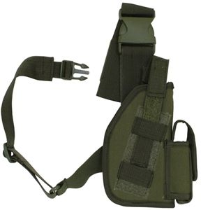 Fox Outdoor SAS Tactical Leg Holster Olive Drab - 4in Right Handed 09959801 - Fox Outdoor