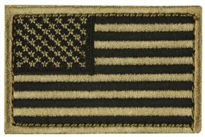 Fox Outdoor USA Flag Patch Coyote - Left Face 099598848880 - Fox Outdoor