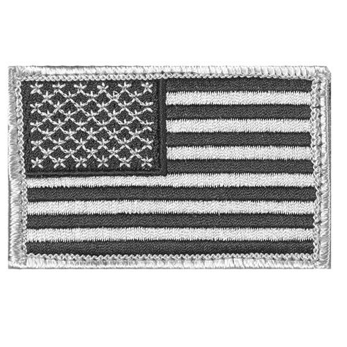 Fox Outdoor USA Flag Patch Silver Grey/Black - Left Face - Fox Outdoor