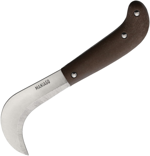 Fox Roncole Lama Fixed Blade Knife 2.5" satin finish stainless blade Brown wood handle - Fox