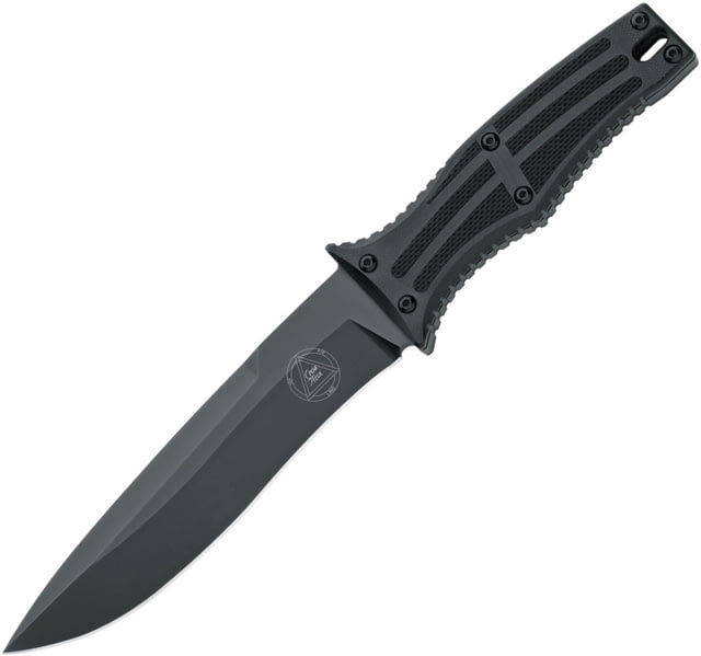 Fox Spear Tech Fixed Blade Knife 6.25" black DLC coated Bohler N690 stainless spear Black G10 handle