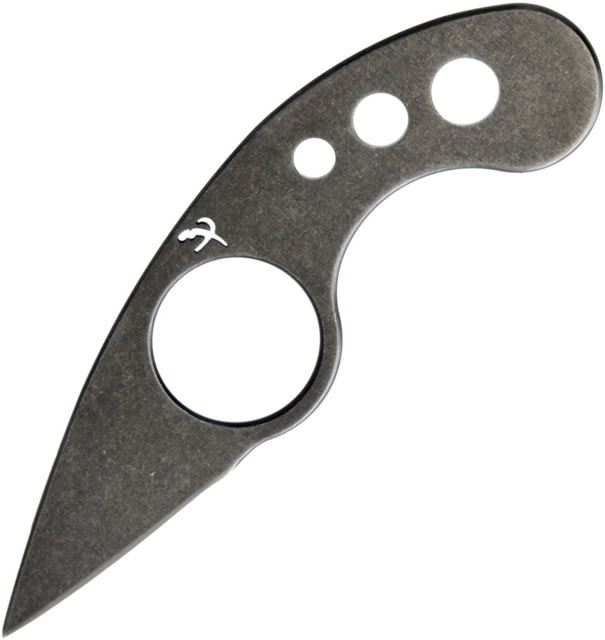 Fred Perrin La Griffe Neck Knife 4.75in Overall 1.5in Blade Finger Ring One Piece Black Stonewash 440C SS Construction Black Kydex Neck Sheath - Fred Perrin