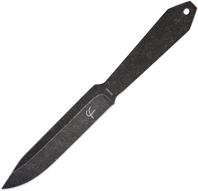 Fred Perrin Le Lancer Knife 5.5" black stonewash finish 440C stainless clip po One-piece construction - Fred Perrin
